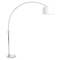 Hubert Nickel Finish Arc Floor Lamp