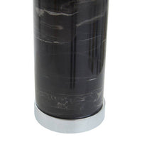 Ebony Table Lamp Chrome Base