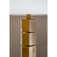 Marmo White Fabric Shade Table Lamp