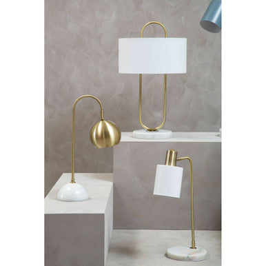 Newton White Shade Desk Lamp