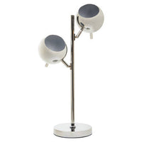 Karter Chrome Finish Table Lamp With Two Lights