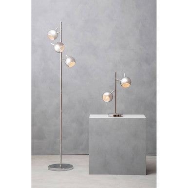 Karter Chrome Finish Table Lamp With Three Lights