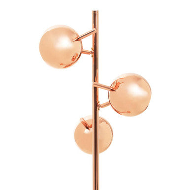 Karter Copper Finish Floor Standing Lamp With Three Lights