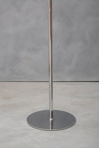 Karter Chrome Finish And White Glass Floor Lamp