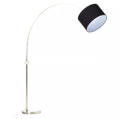 Hubert Satin Nickel Finish Metal Floor Lamp