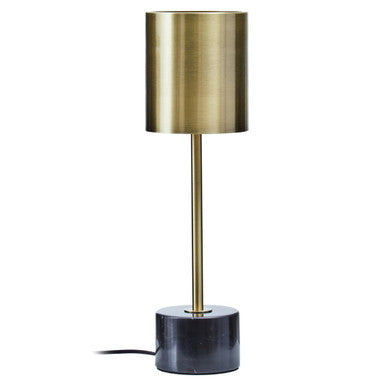 Palais Brushed Brass Table Lamp with Black Marble Base