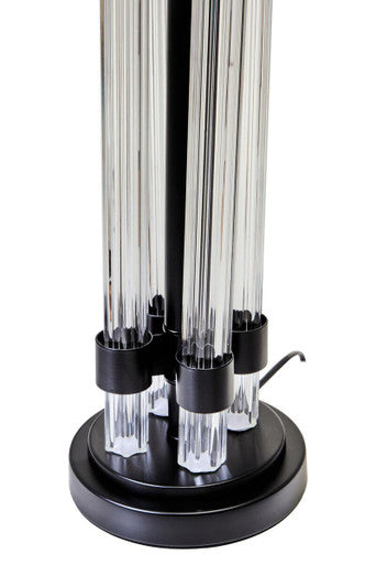 Eman Matte Black and Ivory Table Lamp