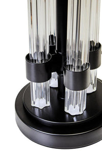 Eman Matte Black and Ivory Table Lamp