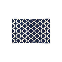 Bosie Kensington Townhouse Navy Blue and White Rug