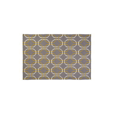 Bosie Oslo Grey, White and Green Hand-Woven Rug