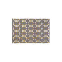 Bosie Oslo Grey, White and Green Hand-Woven Rug