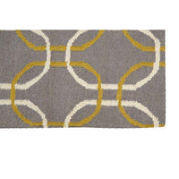 Bosie Oslo Grey, White and Green Hand-Woven Rug