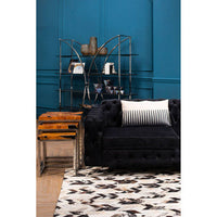 Bosie Safira Chevron Patchwork Rug in Hair-on-Leather