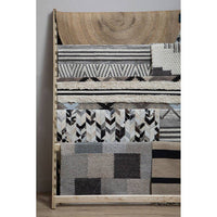 Bosie Safira Chevron Patchwork Rug in Hair-on-Leather