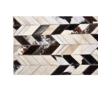 Bosie Safira Chevron Patchwork Rug in Hair-on-Leather