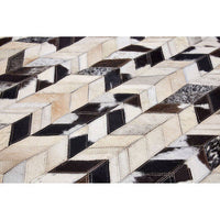 Bosie Safira Chevron Patchwork Rug in Hair-on-Leather
