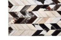 Bosie Safira Large Chevron Patchwork Hair-on-Leather Rug