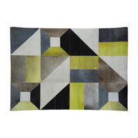 Bosie Safira Large Abstract Leather Patchwork Rug in Vibrant Colours