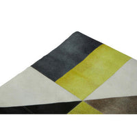 Bosie Safira Large Abstract Leather Patchwork Rug in Vibrant Colours