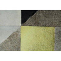 Bosie Safira Large Abstract Leather Patchwork Rug in Vibrant Colours