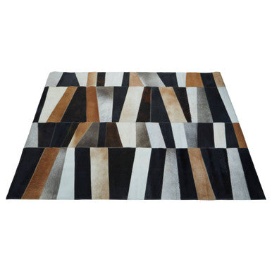 Bosie Safira Large Geometric Leather Patchwork Rug