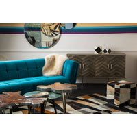 Bosie Safira Large Geometric Leather Patchwork Rug