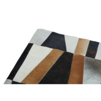 Bosie Safira Large Geometric Leather Patchwork Rug