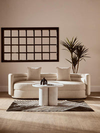 Bosie Safira Black and White Leather Rug - Dynamic Geometric Design