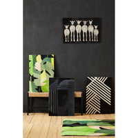 Bosie Safira Botanical Hair-on-Leather Rug - Small Nature-Inspired Design