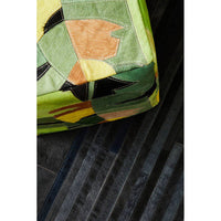 Bosie Safira Small Black and Grey Leather Deco Rug