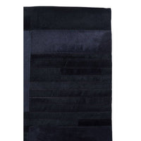 Bosie Safira Small Black and Grey Leather Deco Rug