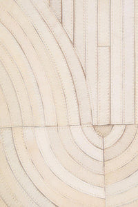 Bosie Safira Small Natural Hair On Leather Rug