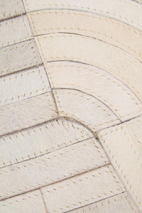 Bosie Safira Small Natural Hair On Leather Rug