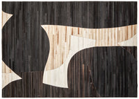 Bosie Safira Large Abstract Hair-On Leather Rug