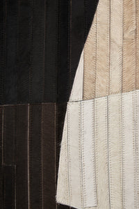 Bosie Safira Large Abstract Hair-On Leather Rug