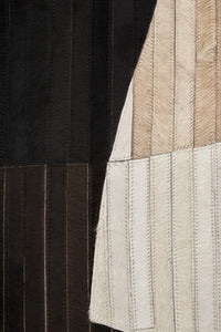 Bosie Safira Large Abstract Hair-On Leather Rug