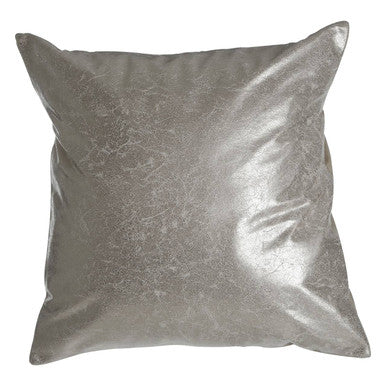 Bosie Kensington Townhouse Crush Leather Effect Silver Cushion