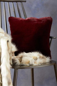 Bosie Lamina Red Wine Square Cushion