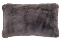 Bosie Lamina Grey Rectangular Fur Cushion