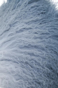 Bosie Mongolian Fur Grey Ombre Rectangular Cushion