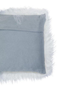 Bosie Mongolian Fur Grey Ombre Rectangular Cushion