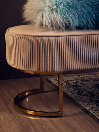 Bosie Mongolian Fur Blue Ombre Rectangular Cushion
