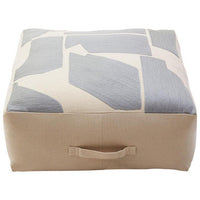 Bosie Ozella Natural And Grey Square Floor Cushion