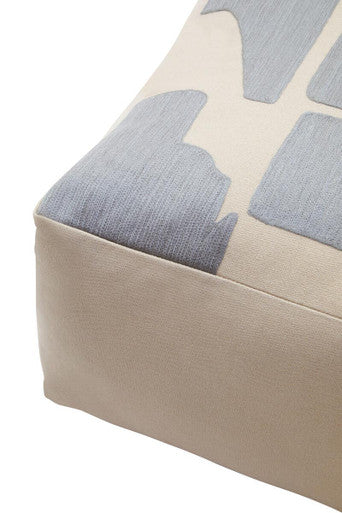 Bosie Ozella Natural And Grey Square Floor Cushion