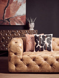 Bosie Ozella Rust And White Cushion