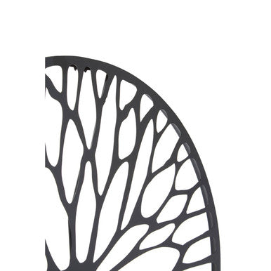 Trento Large Black Floral Design Wall Art