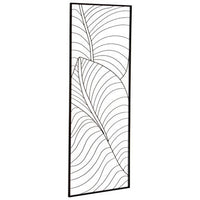Trento Large Black Leaf Design Wall Art