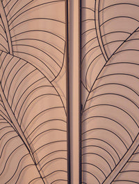 Trento Large Black Leaf Design Wall Art