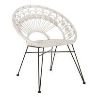 Manado White Natural Rattan Chair