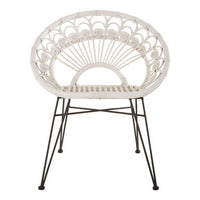 Manado White Natural Rattan Chair